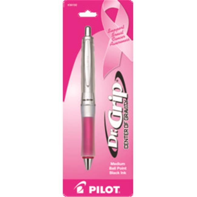 Pilot Corporation Of America Dr. Grip Center Of Gravity Pink Ribbon Retractable Ballpoint Pen 1.0mm Black
