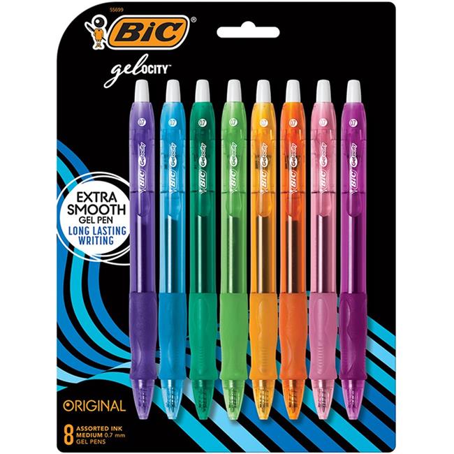 Bic USA BICRLCAP81AST-3 Gelocity Original Long Lasting Fashion Medium ...