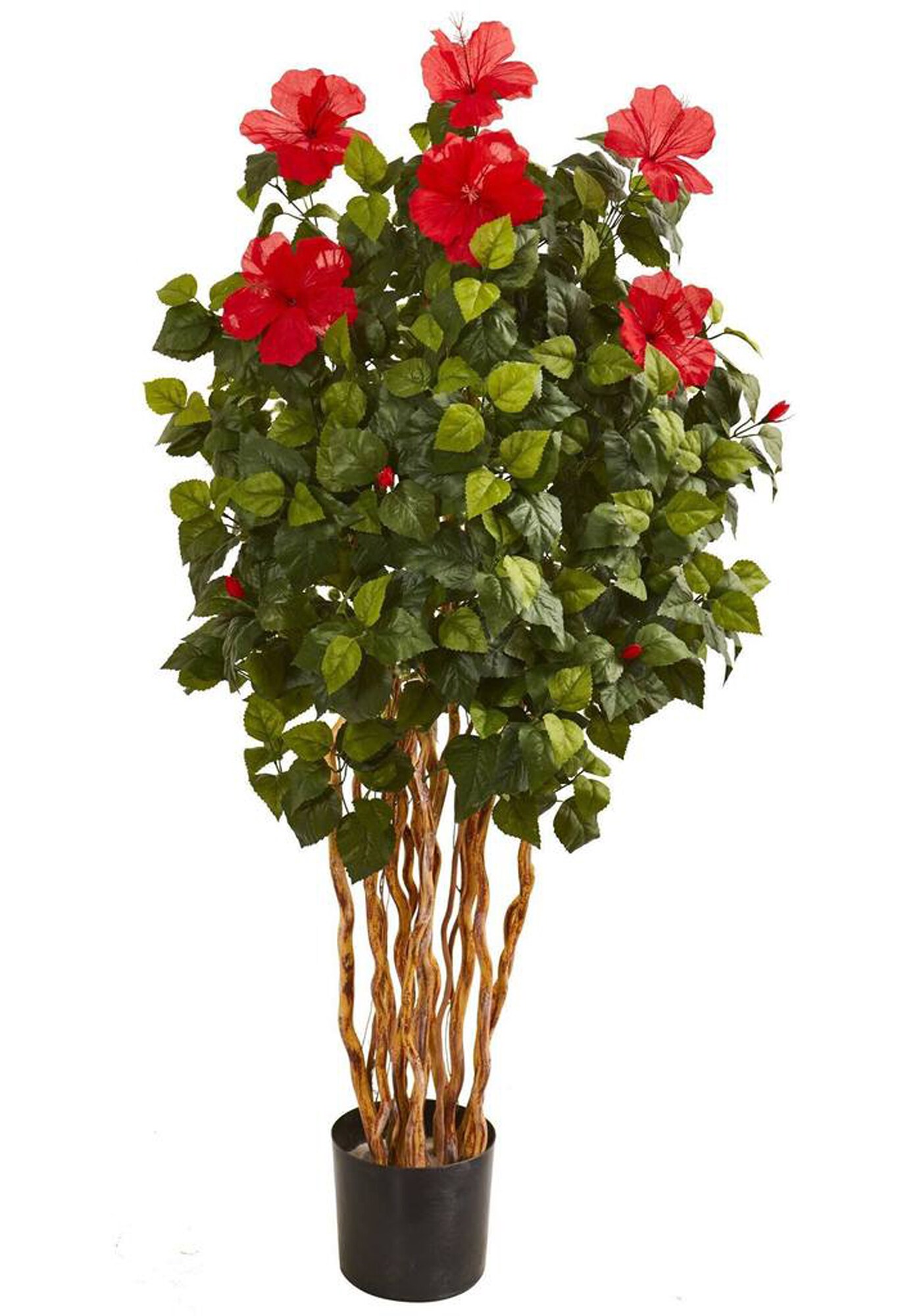 Nearly Natural 5&#x27; Hibiscus Artificial Tree