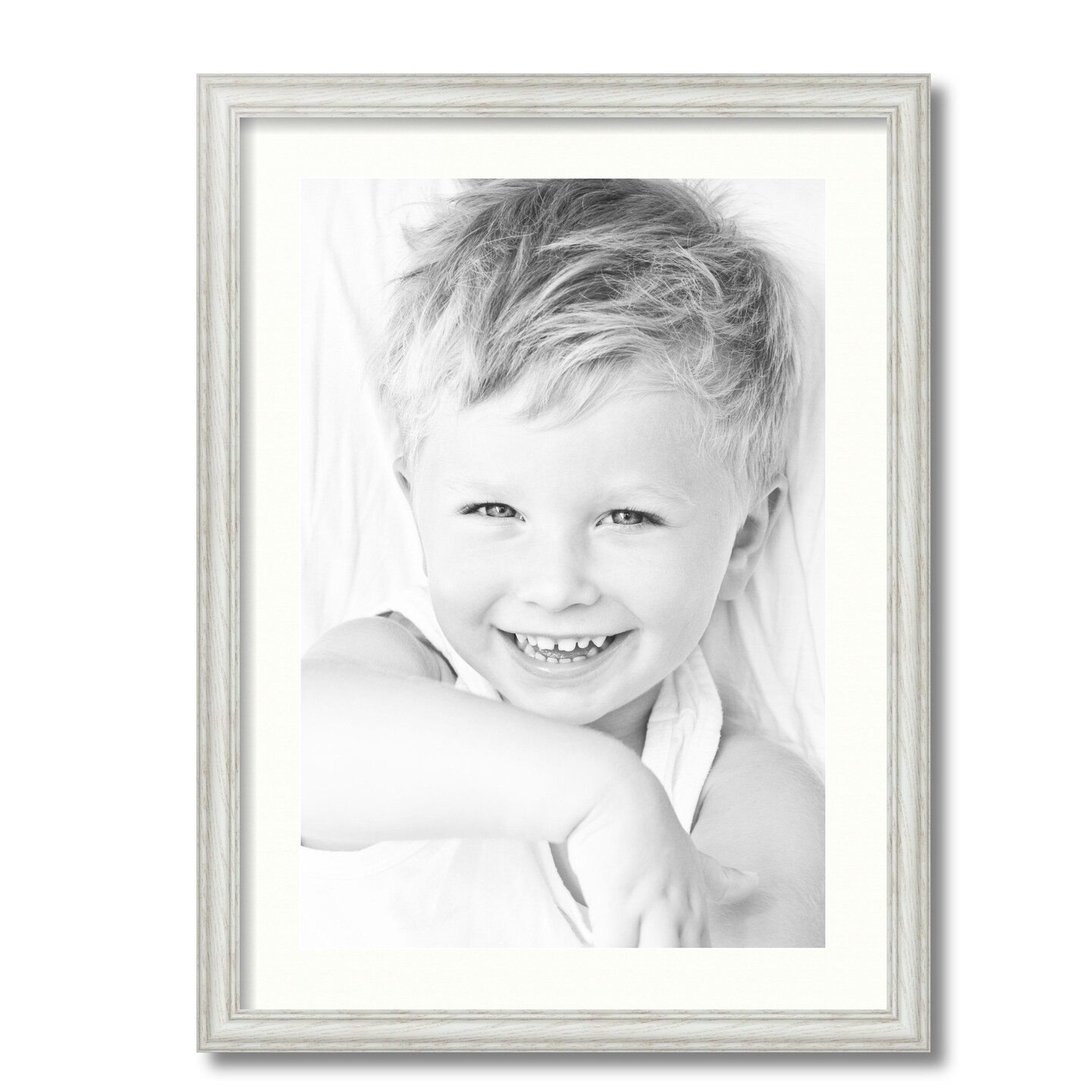 ArtToFrames 19x26&#x22; Matted Picture Frame with 15x22&#x22; Single Mat Photo Opening Framed in 1.25&#x22; White and 2&#x22; Mat (FWM-4098-19x26)