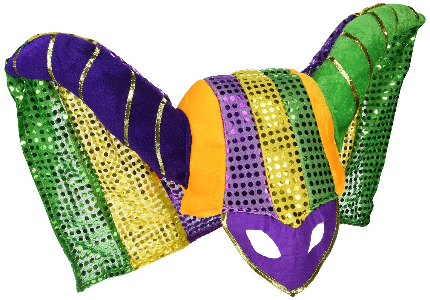 Mardi Gras Glam Hats - 6 Pack of Sequined Masked Delights!
