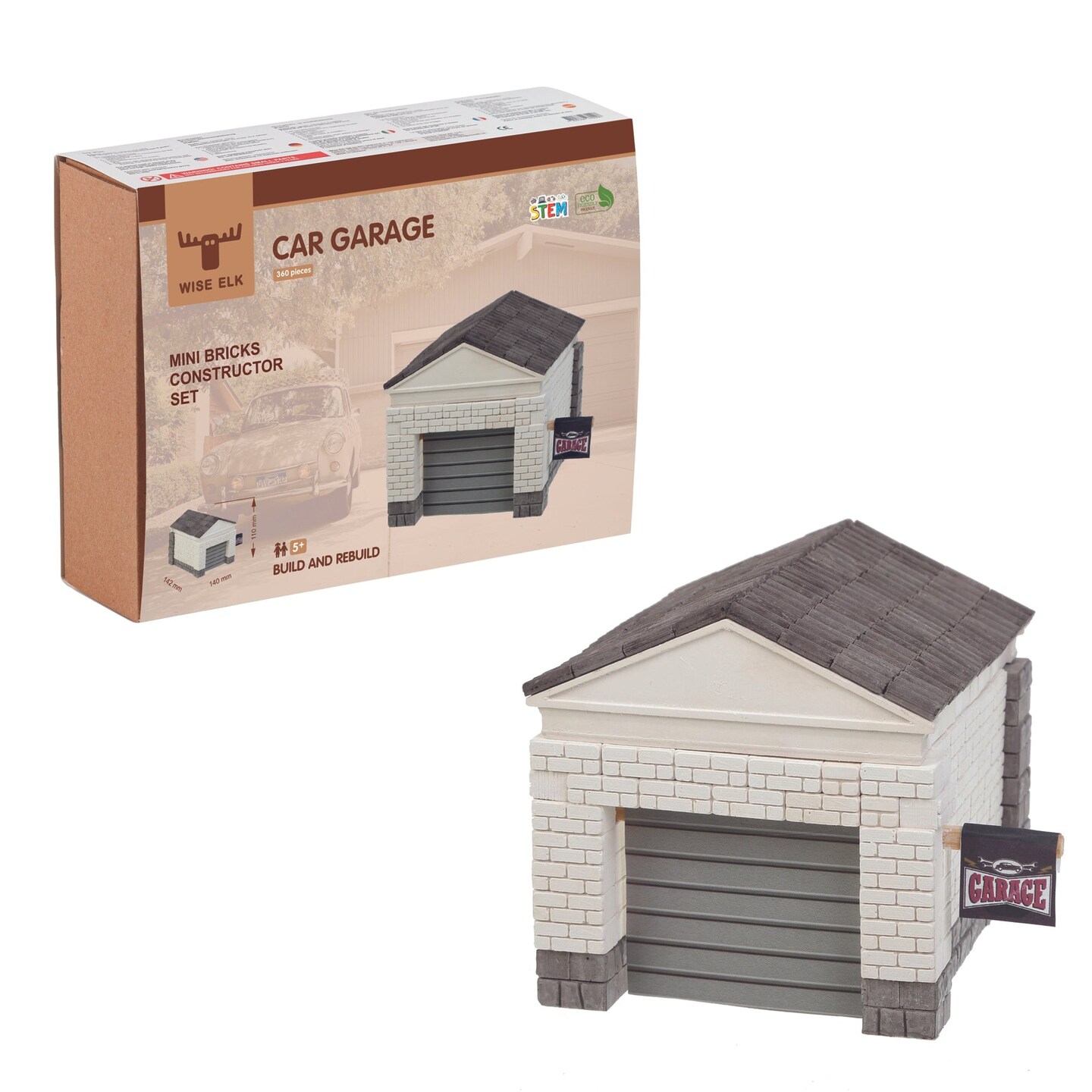 Mini Bricks Construction Set - Car Garage