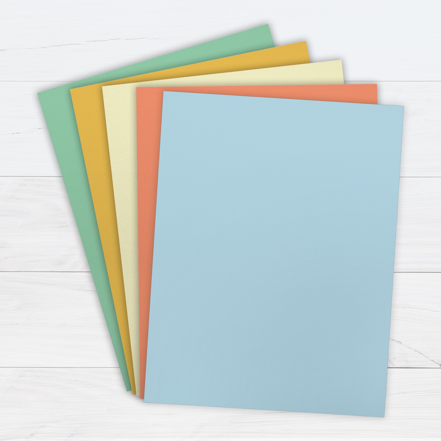 PrintWorks Boho Rainbow Cardstock, 5 Assorted Colors, Solid Core, 200 Sheets, 8.5” x 11” (00605)