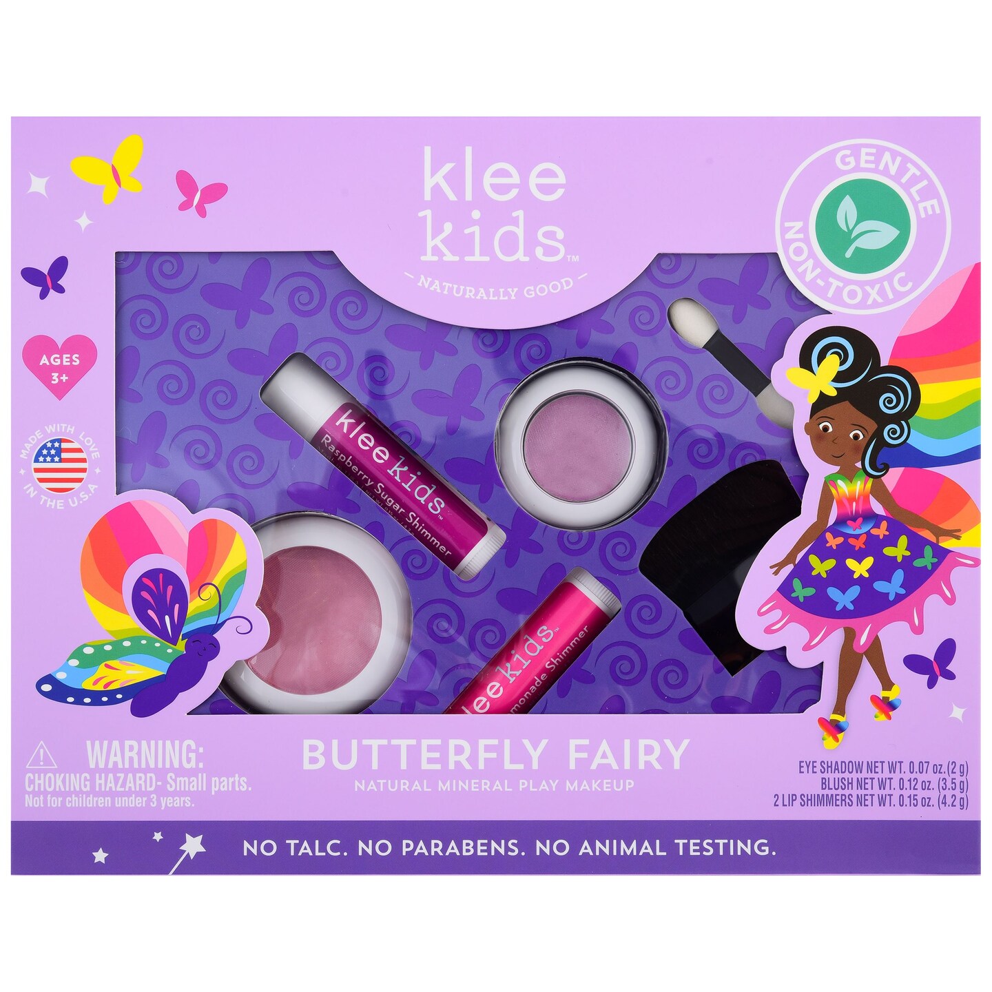 Klee Naturals Butterfly Fairy 4-PC Natural Play Makeup Kit