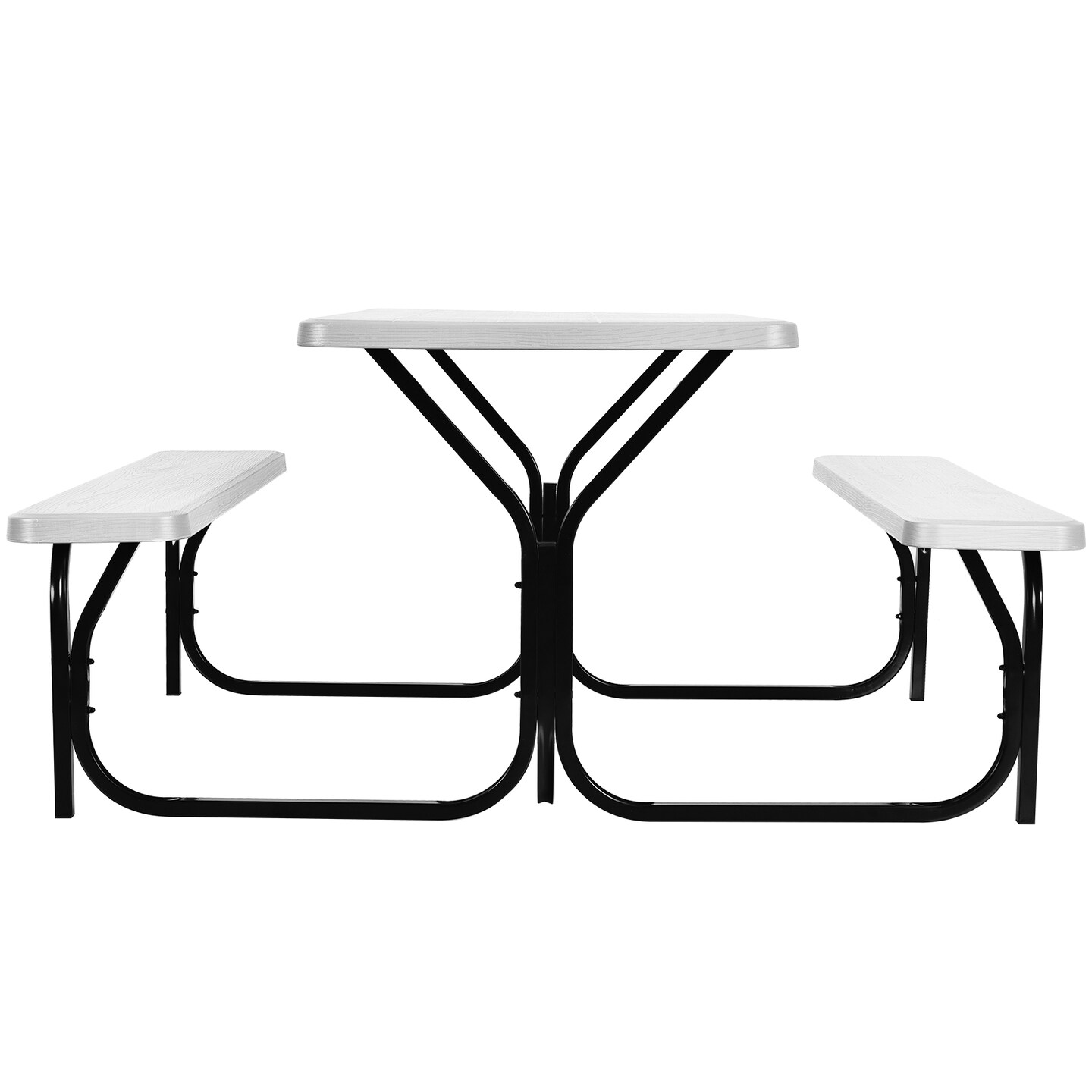 Costway Picnic Table Bench Set Outdoor Backyard Patio Garden Party Dining All Weather Black/White/Grey/Brown/Green