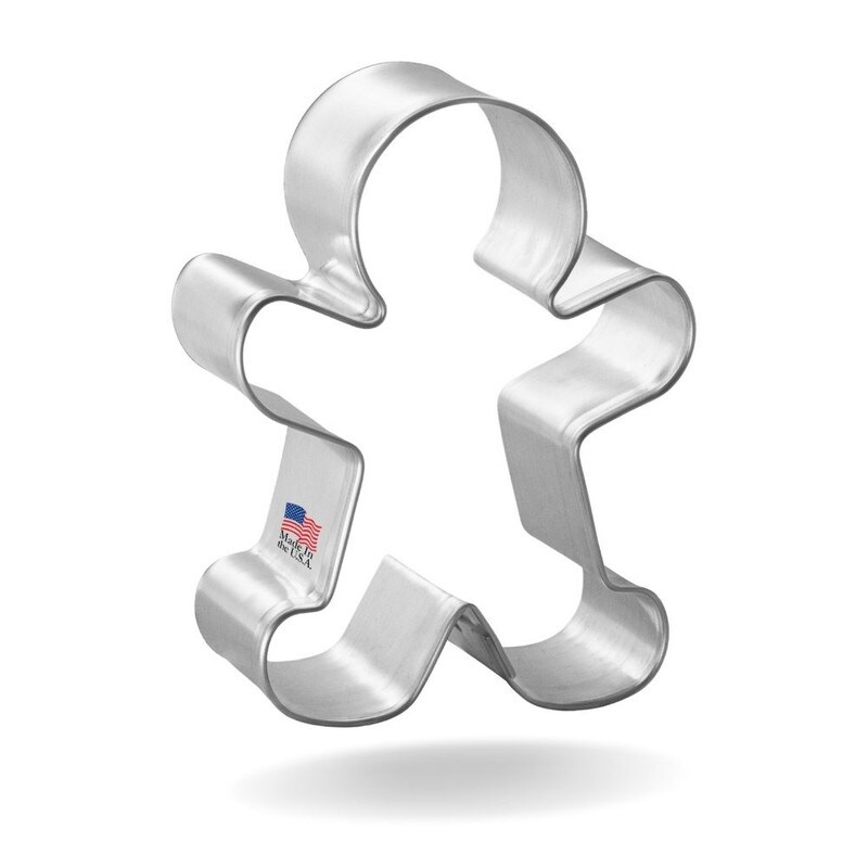 CookieCutter.com 2.5 in Christmas Gingerbread Man Handmade in USA Fairytale Tin Plated Steel