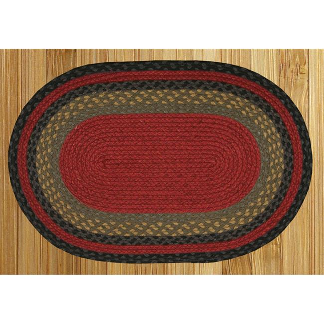 Capitol Earth Rugs 02238 BurgundyOliveCharcoal Jute Braided Rug