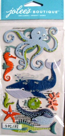 Jolee&#x27;s Boutique Ocean Animals Dimensional Stickers