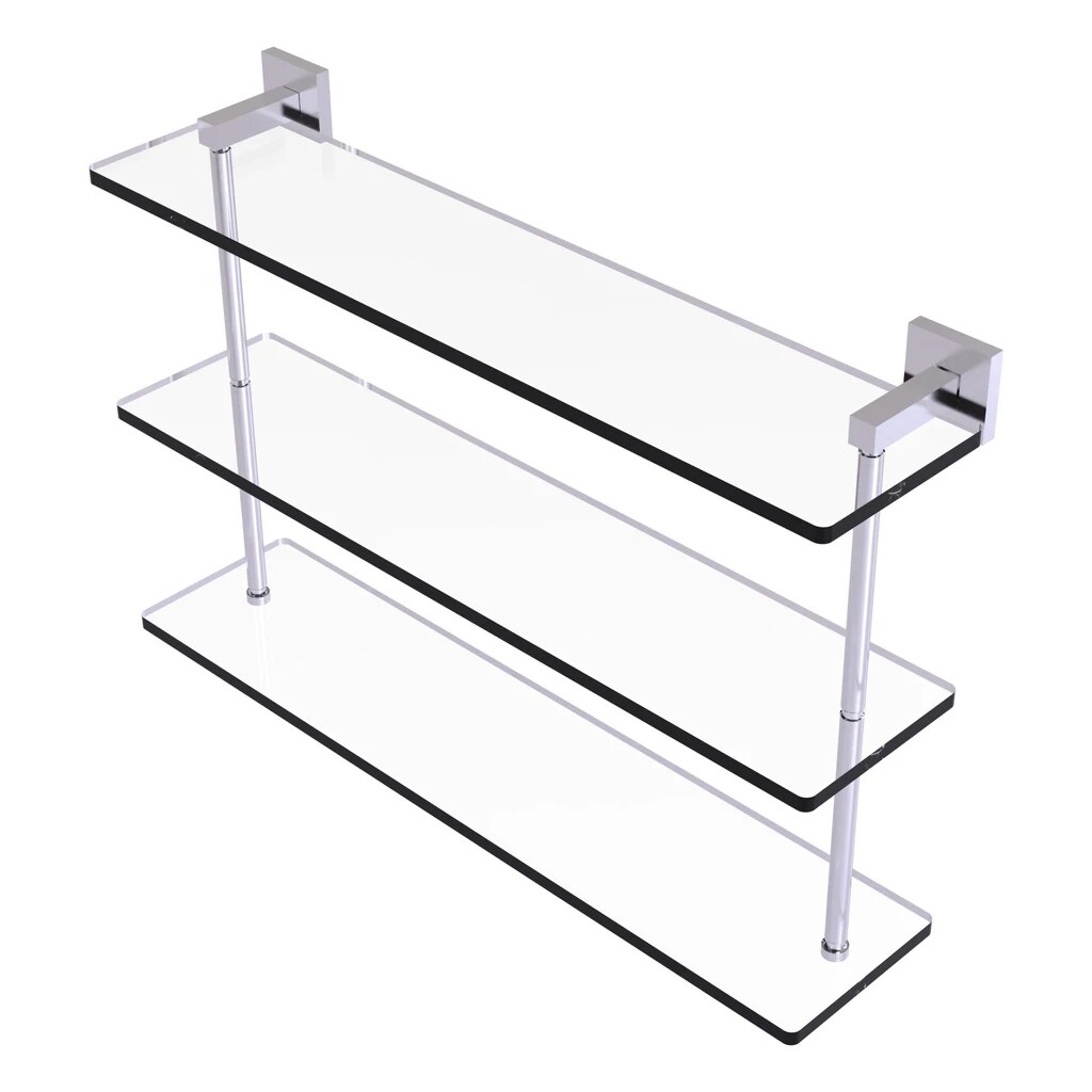 Montero Collection 22 Inch Triple Tiered Glass Shelf - MT-5-22-SCH