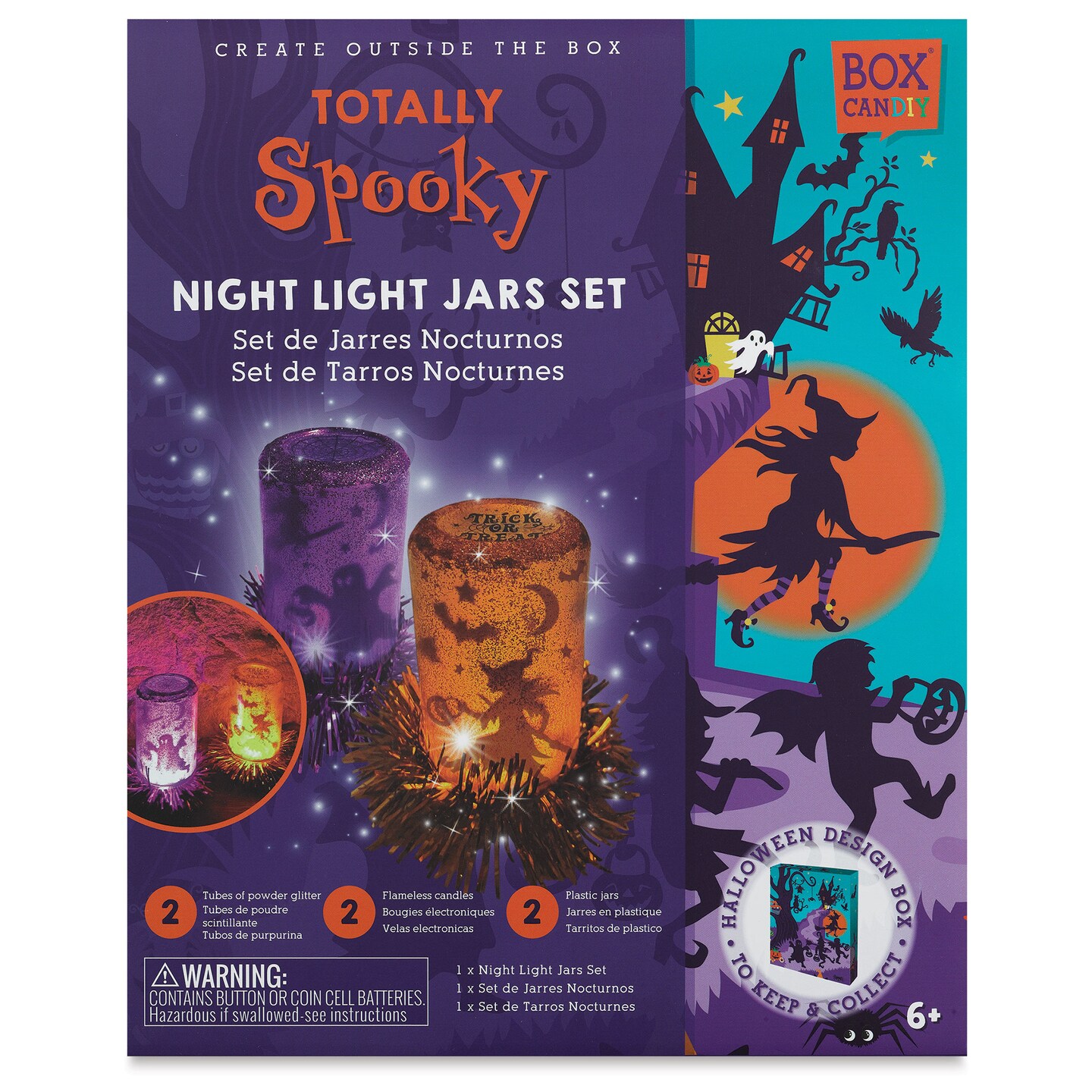 Box CanDIY Totally Spooky Night Light Jars Set - Spiders