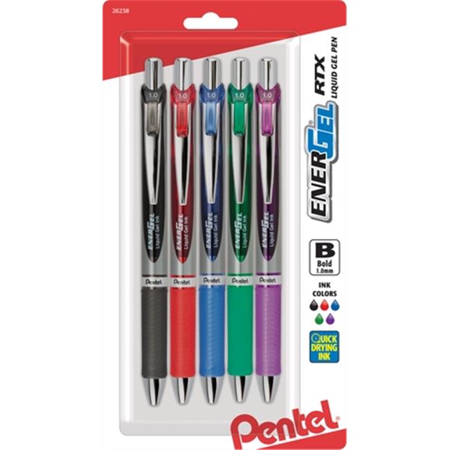 Pentel BL80BP5M 1.0 mm EnerGel Deluxe RTX Retractable Liquid Gel Pen ...