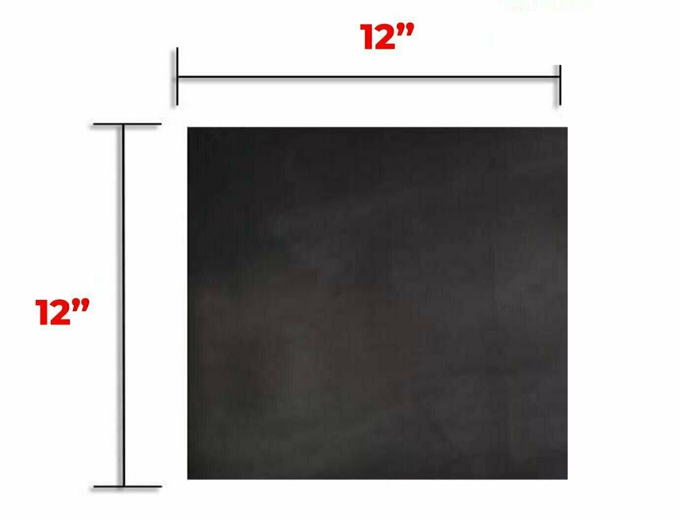 Tooling Leather Full Grain 100% Cowhide Leather Piece 12&#x22;x12&#x22; 2.0mm 5/6oz BLACK