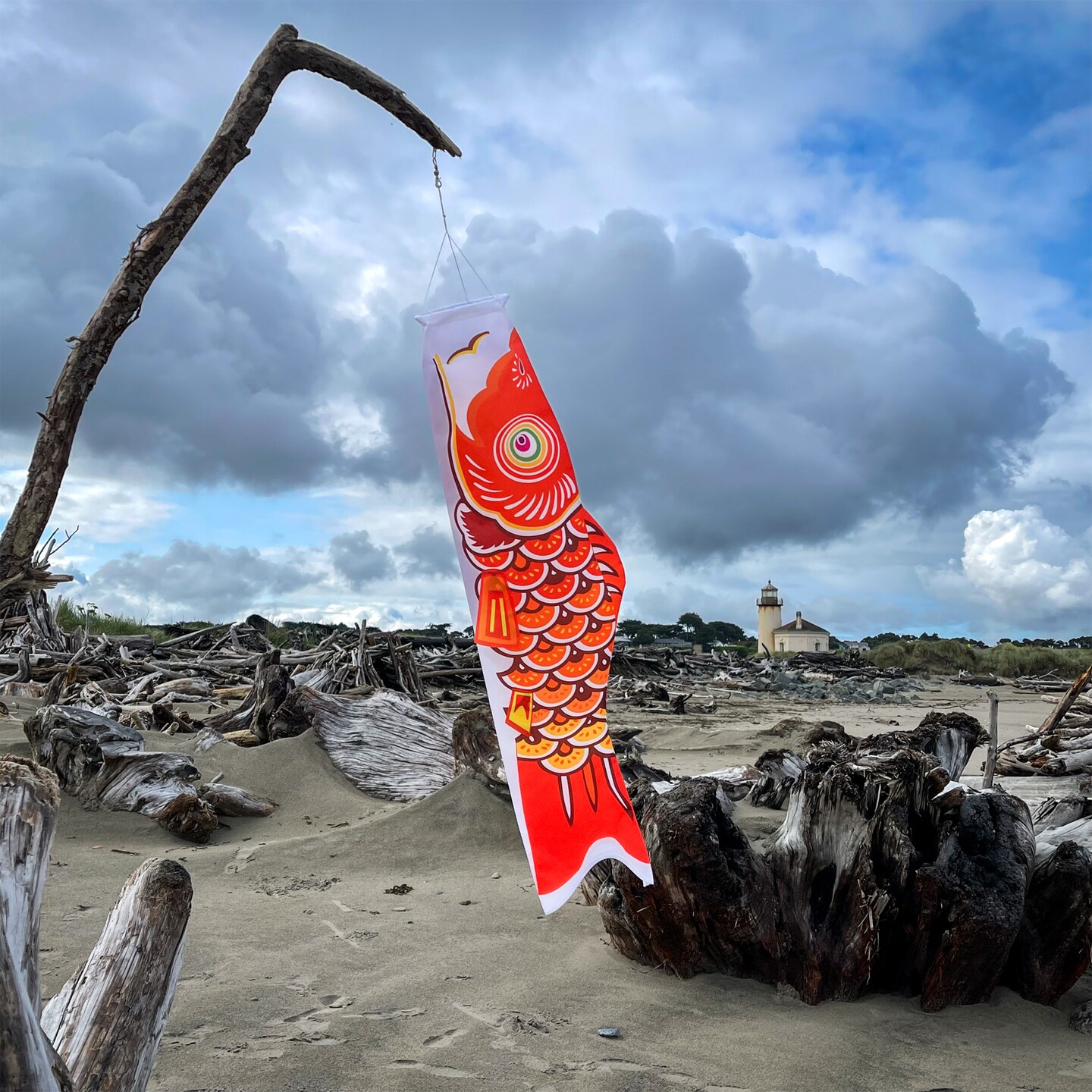 In the Breeze Koi Fish Windsock, 36-Inch, Orange/Yellow