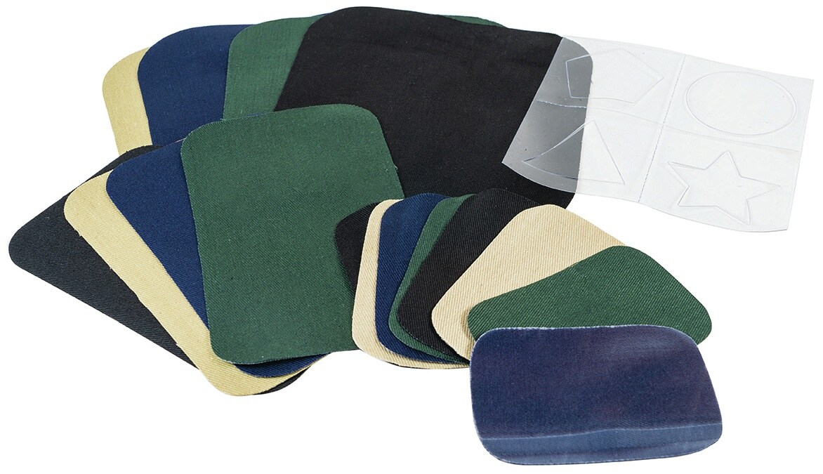 SINGER Iron-On Patches Repair Kit 16/Pkg-Assorted Colors