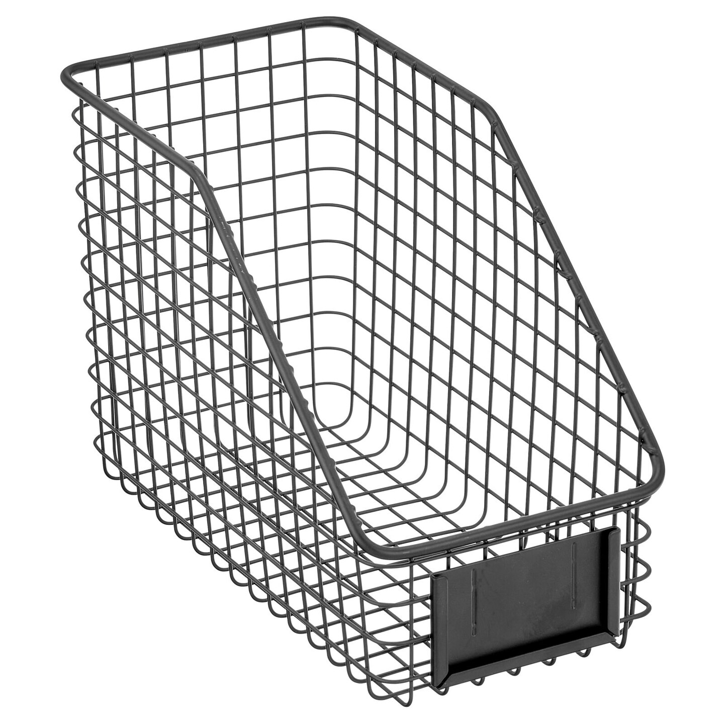 mDesign Slanted Open Front Kitchen Pantry Food Storage Organizer Basket