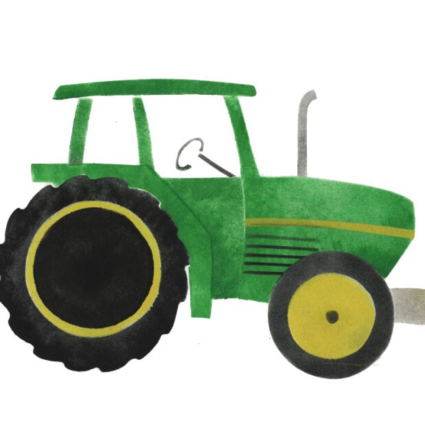 Tractor Wall Stencil | 3014 by Designer Stencils | Reusable Art Craft Stencils for Painting on Walls, Canvas, Wood | Reusable Plastic Paint Stencil for Home Makeover | Easy to Use &#x26; Clean Art Stencil