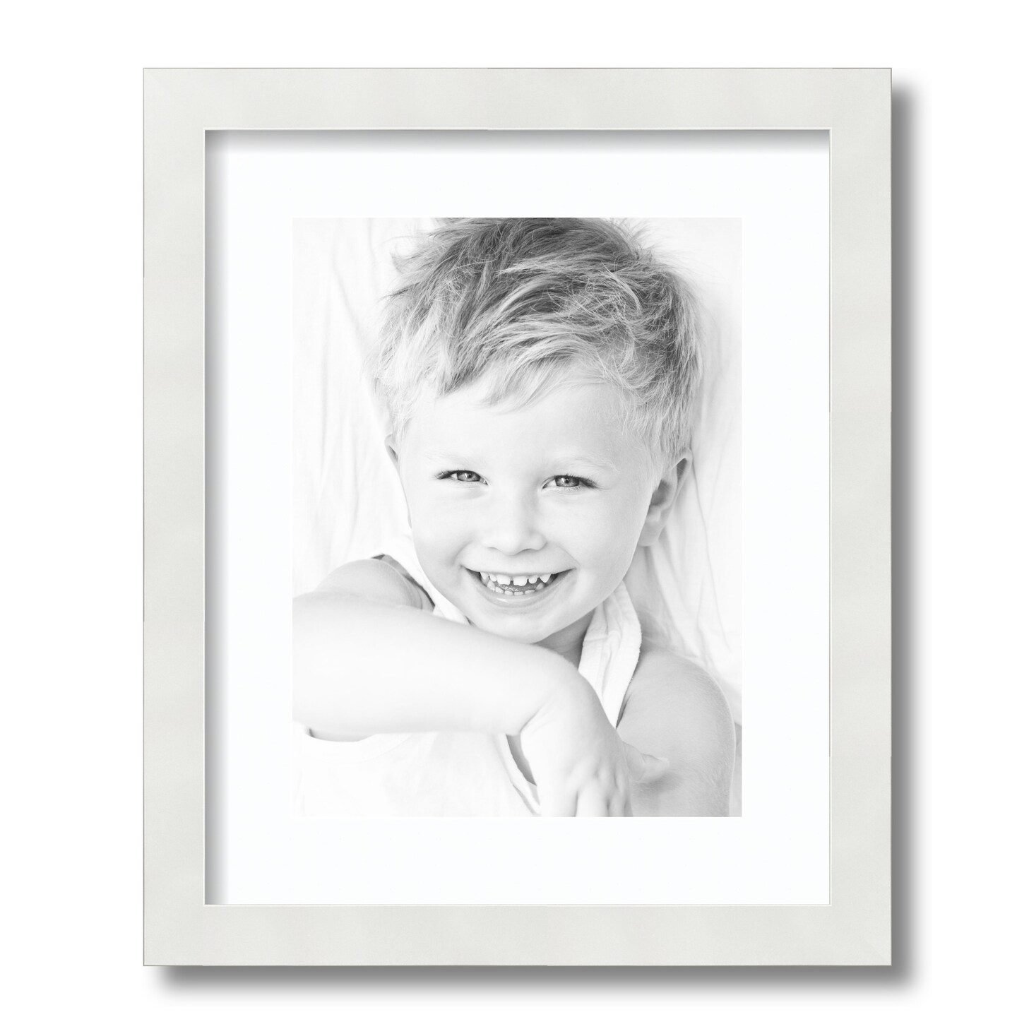 ArtToFrames 13x16&#x22; Matted Picture Frame with 9x12&#x22; Single Mat Photo Opening Framed in 1.25&#x22; White and 2&#x22; Mat (FWM-3966-13x16)