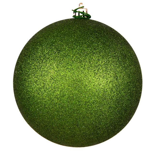 4 in. Juniper Glitter Ball Drilled - Bag of 6