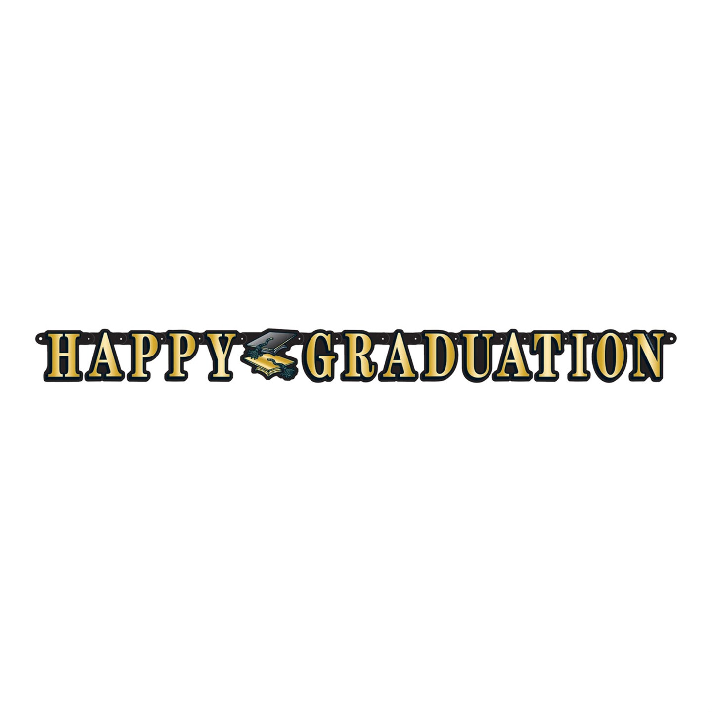 Happy Graduation Streamer, (Pack of 12)