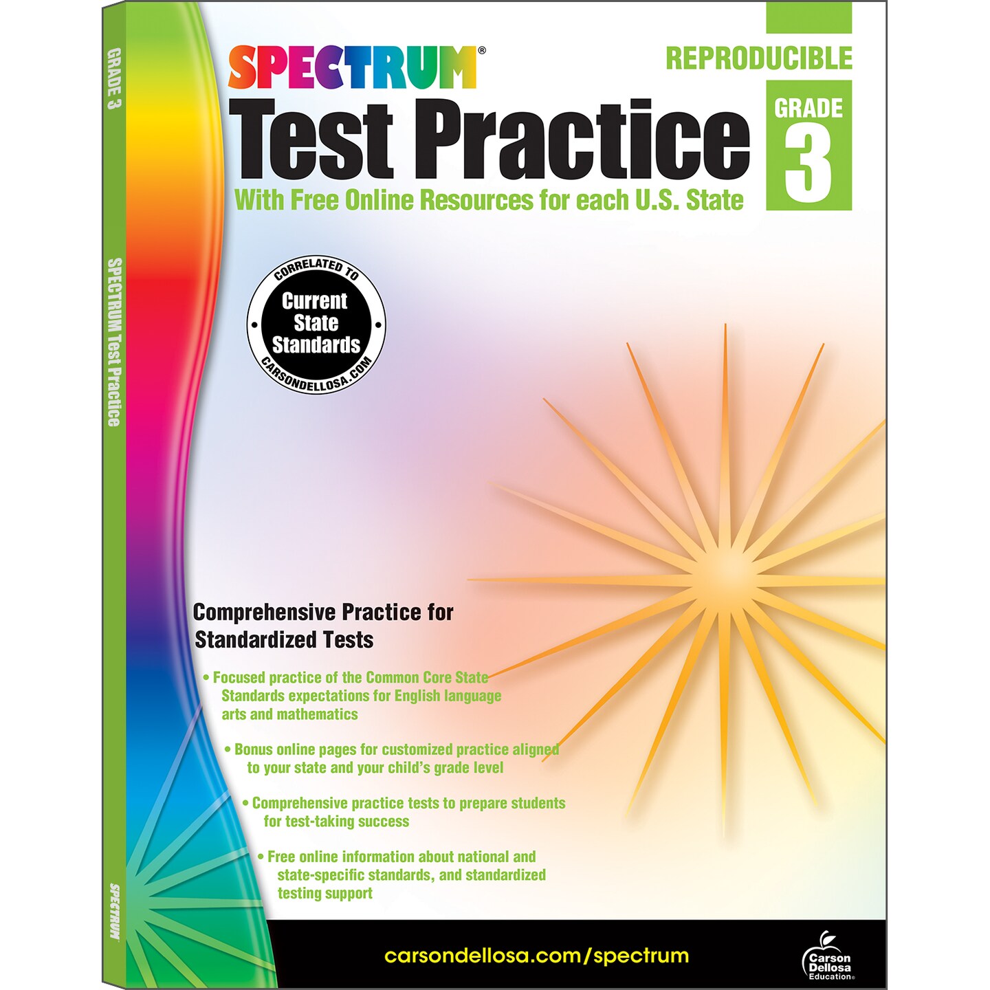 Carson Dellosa Spectrum 3rd Grade Test Practice Workbooks, Ages 8 to 9 ...