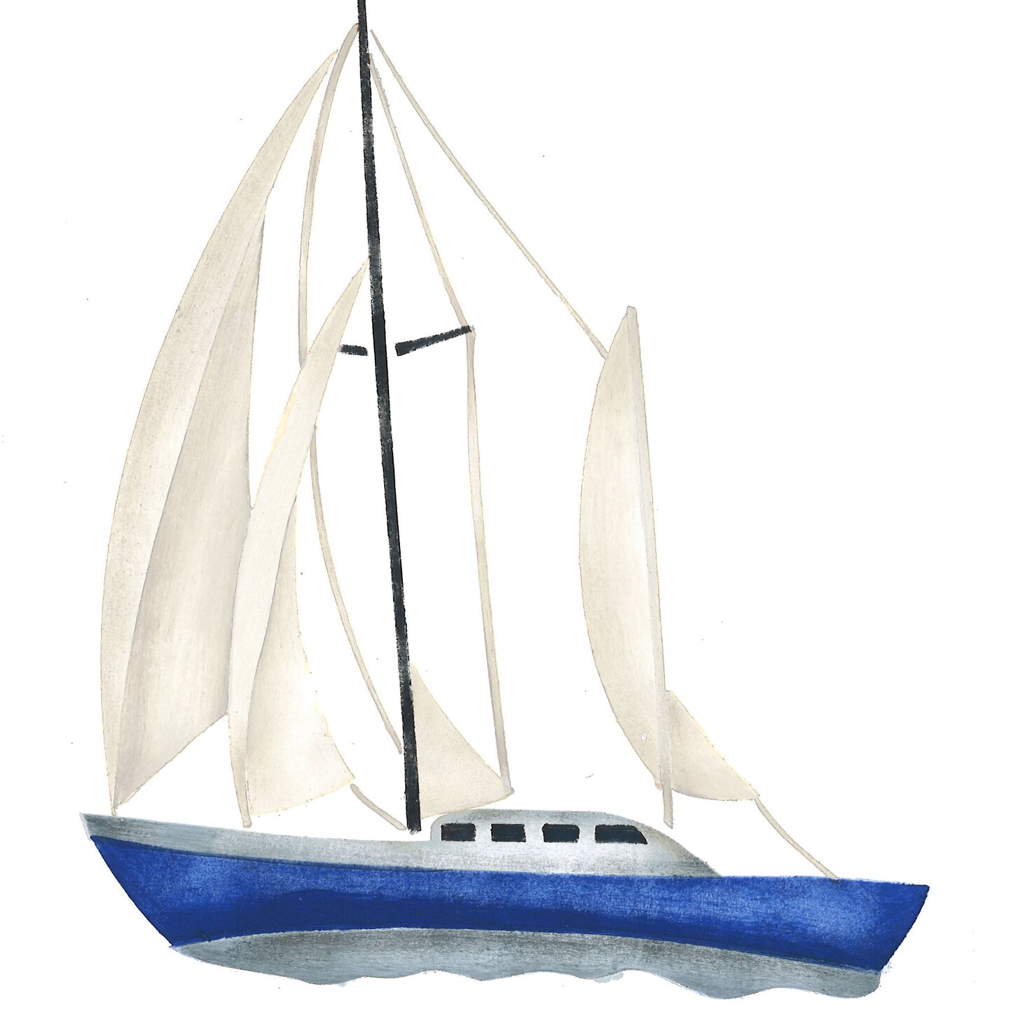 Small Clipper Ship Wall Stencil | 2746 by Designer Stencils | Reusable Art Craft Stencils for Painting on Walls, Canvas, Wood |