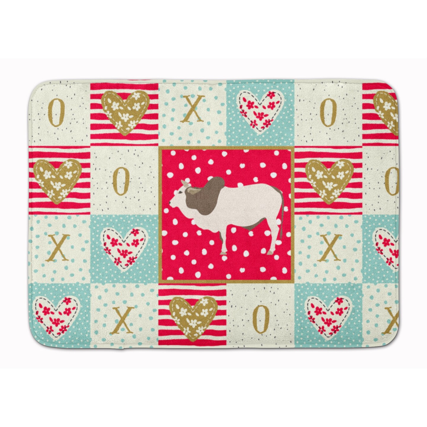 "Caroline's Treasures Malvi Cow Love Machine Washable Memory Foam Mat