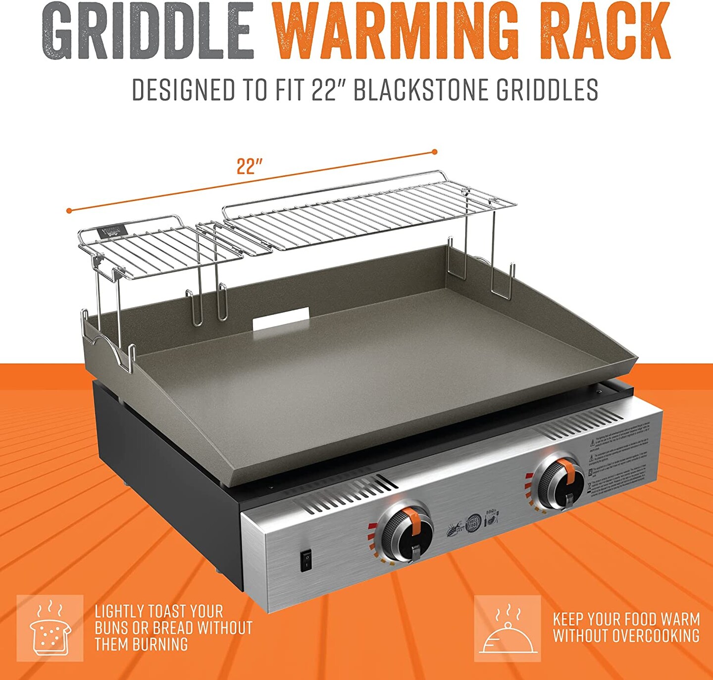 Yukon Glory Griddle Warming Rack: 22&#x22;