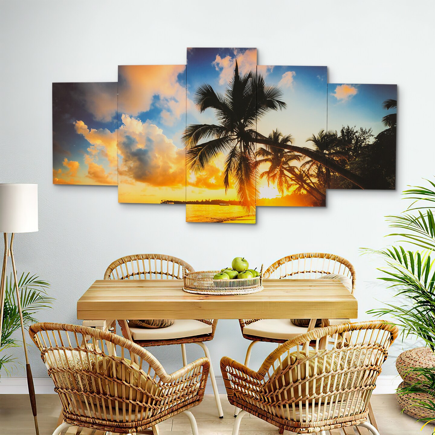 Beach Wall Decor Canvas Wall Art 5 Piece Framed Wall Art