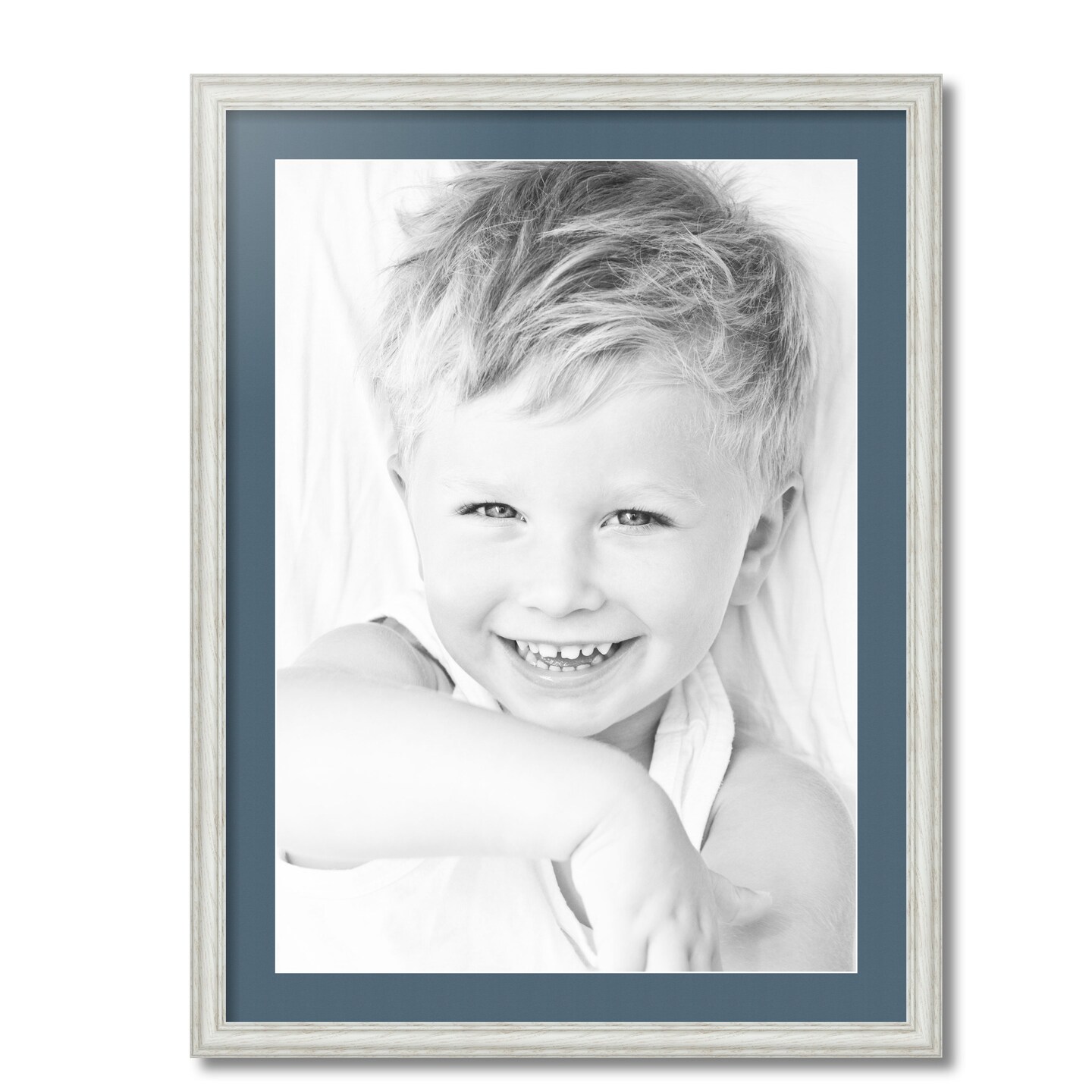 ArtToFrames 24x32" Matted Picture Frame with 20x28" Single Mat Photo Opening Framed in 1.25" White and 2" Mat (FWM-4098-24x32)