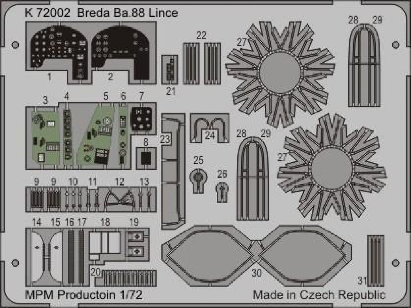 Special Hobby  1/72 Breda Ba.88 Lince Photo Etch