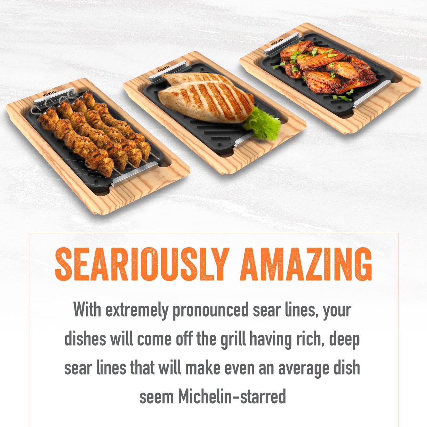 Yukon Glory Wooden Trays &#x26; Cast Iron Pan Set