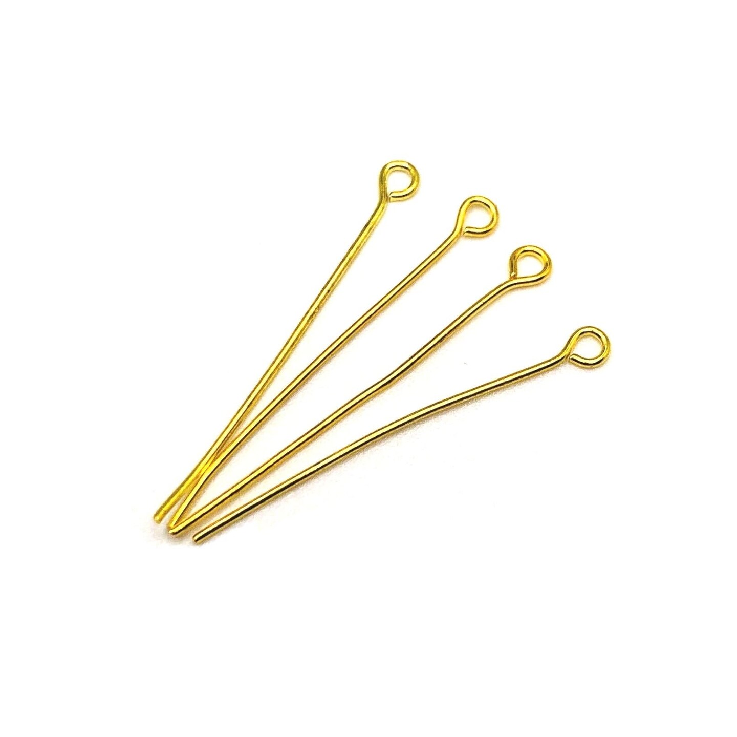 100 Or 500 Pieces 35 Mm Gold Plated Eye Pins 21g Michaels 