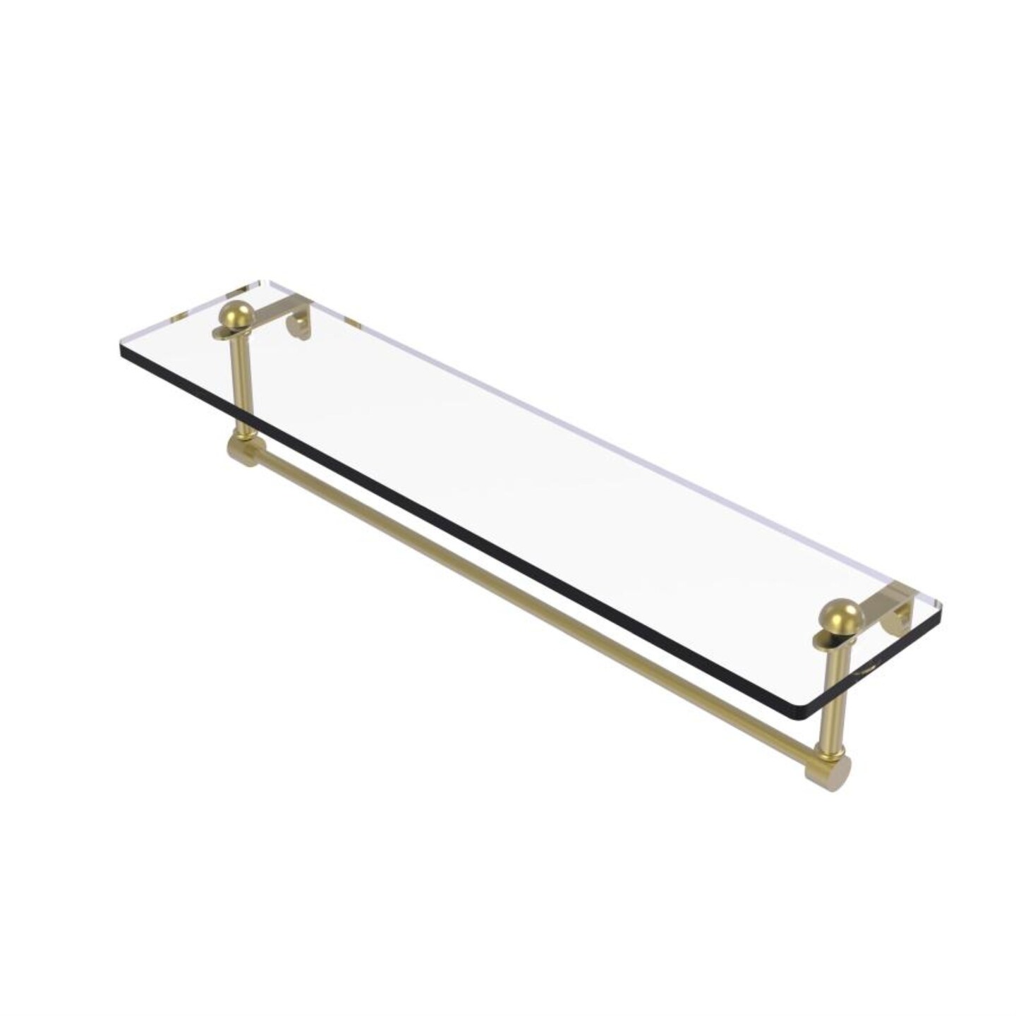 22 Inch Glass Vanity Shelf with Integrated Towel Bar RC1/22TBSBR Michaels