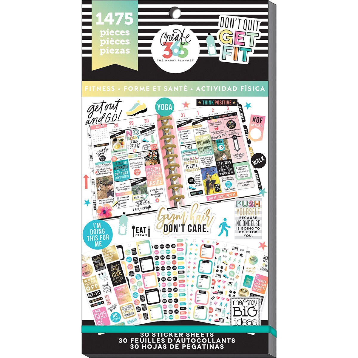 Happy Planner Sticker Value Pack-Work It Out - Classic, 1475/Pkg