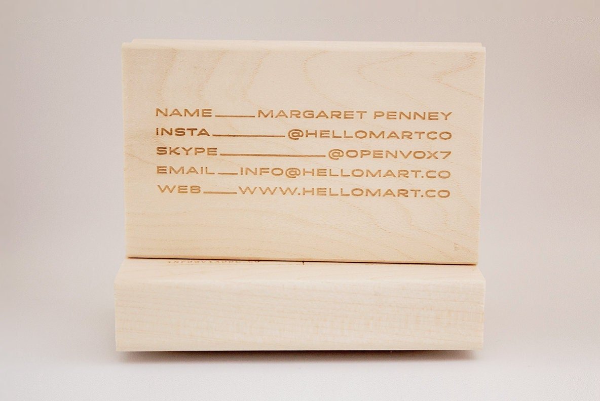 Business Card Stamp No. 16, Rubber