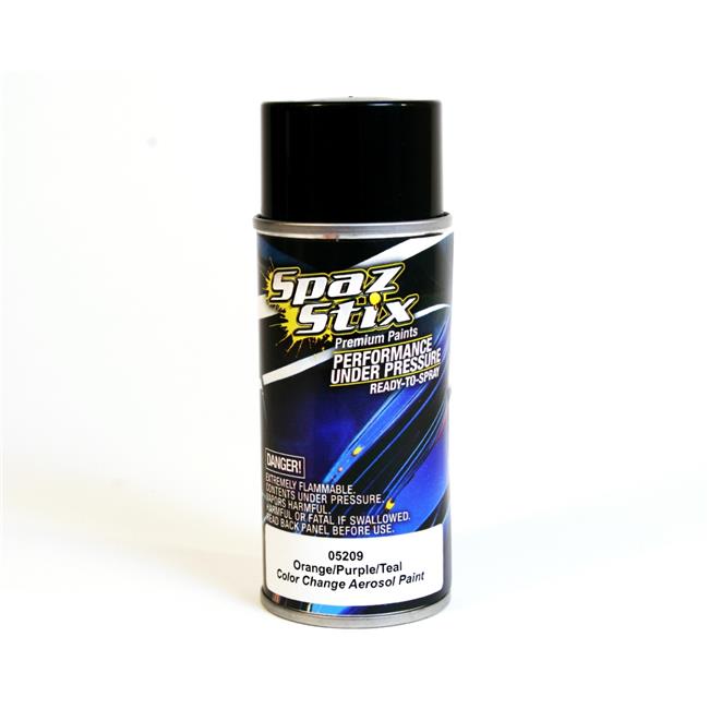 Spaz Stix 3.5 oz Color Changing Paint - Orange, Purple, Teal Aerosol