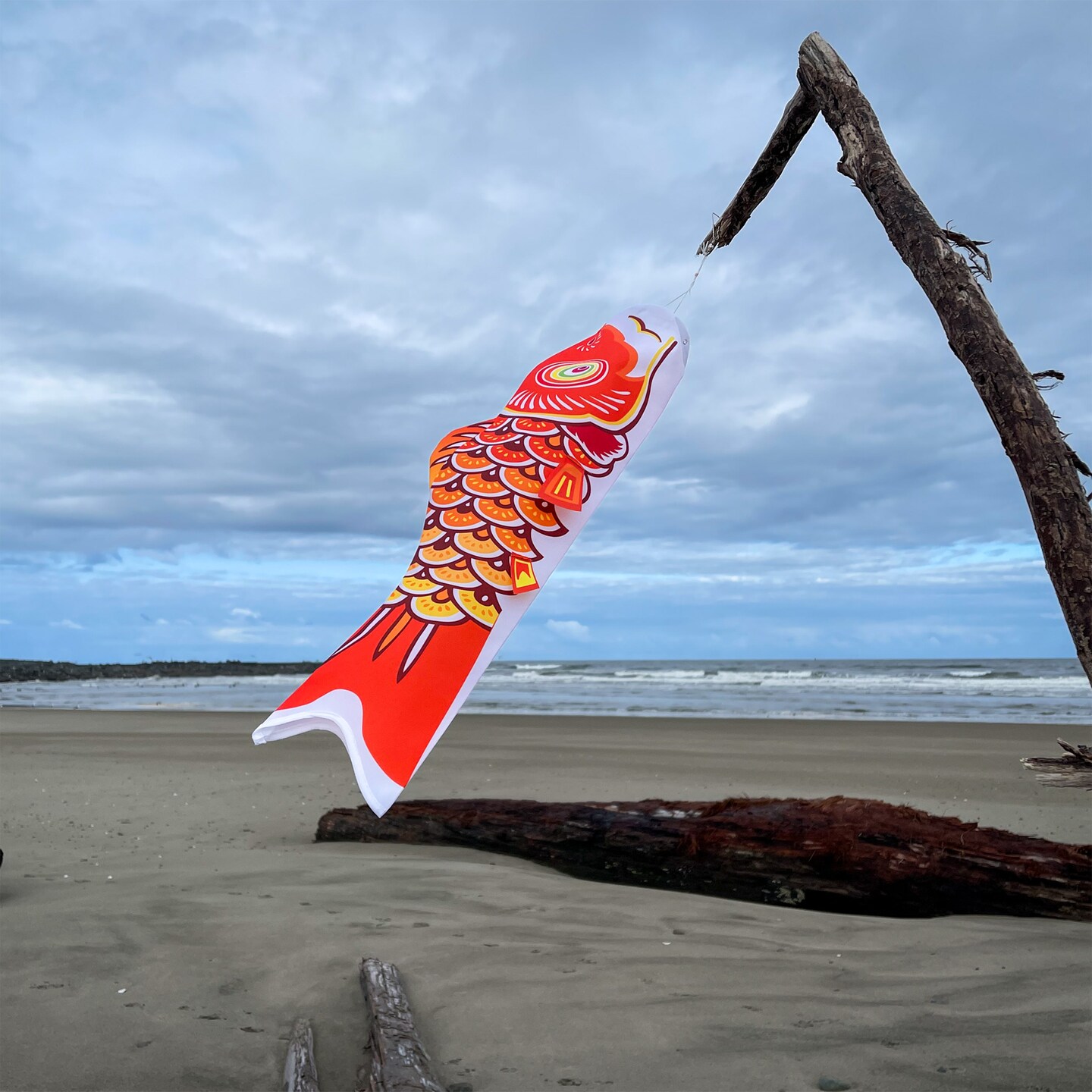 In the Breeze Koi Fish Windsock, 24-Inch, Orange/Yellow