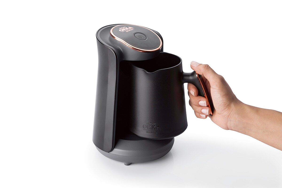Arzum Okka Minio Automatic Turkish Coffee Machine, Maker, USA 120V UL, Black/Chrome