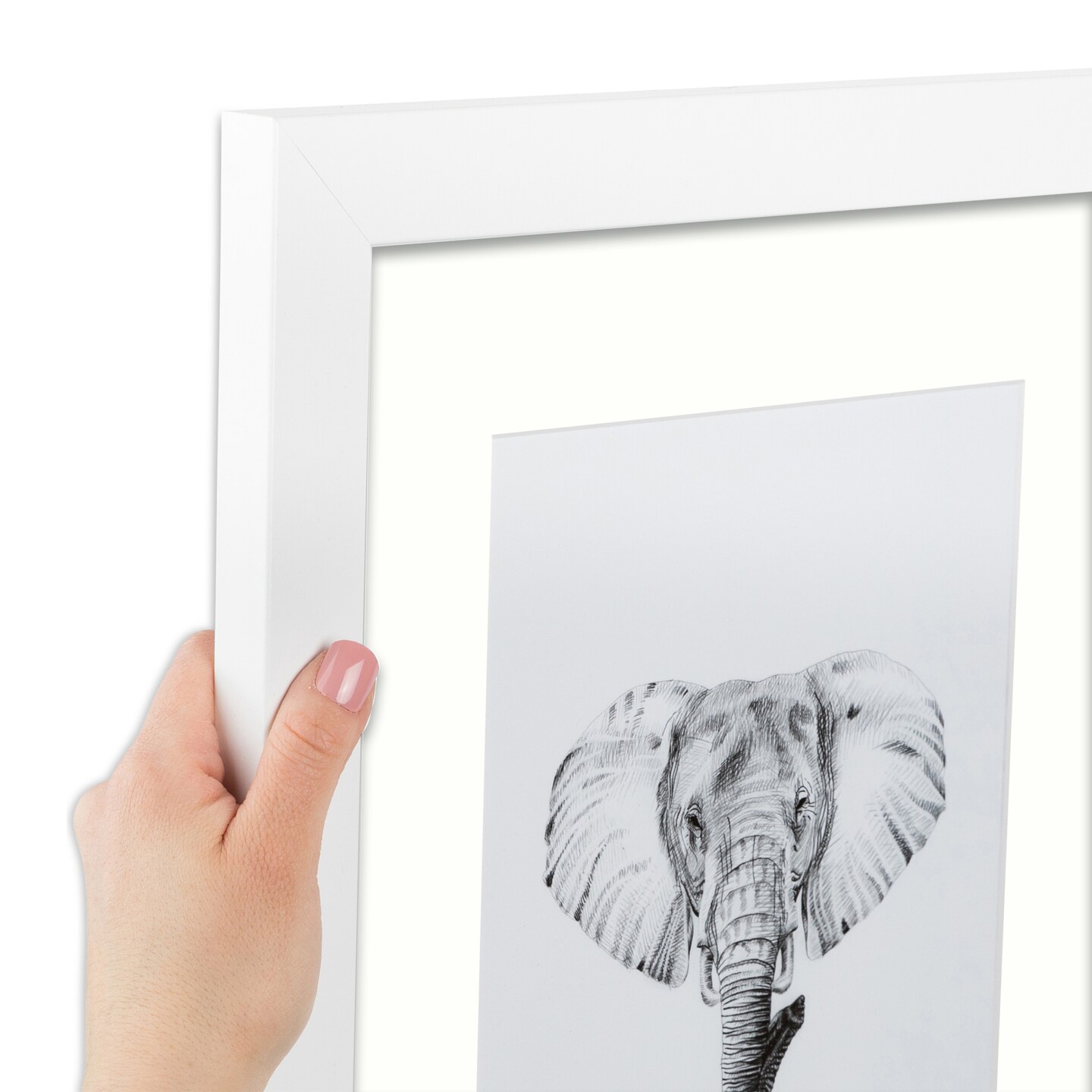 ArtToFrames 20x28" Matted Picture Frame with 16x24" Single Mat Photo Opening Framed in 1.25" White and 2" Mat (FWM-3966-20x28)