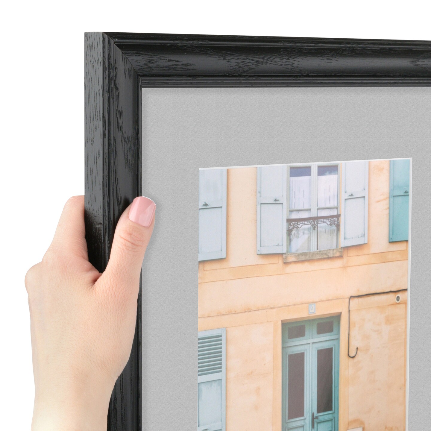 ArtToFrames 28x34&#x22; Matted Picture Frame with 24x30&#x22; Single Mat Photo Opening Framed in 1.25&#x22; Black and 2&#x22; Mat (FWM-4083-28x34)