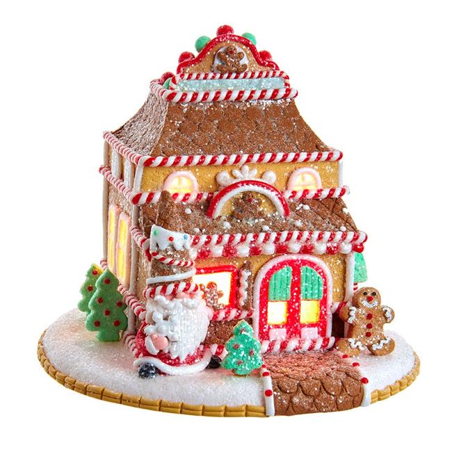 Kurt S. Adler GBJ0027 7.5 in. Lighted Gingerbread Shop | Michaels