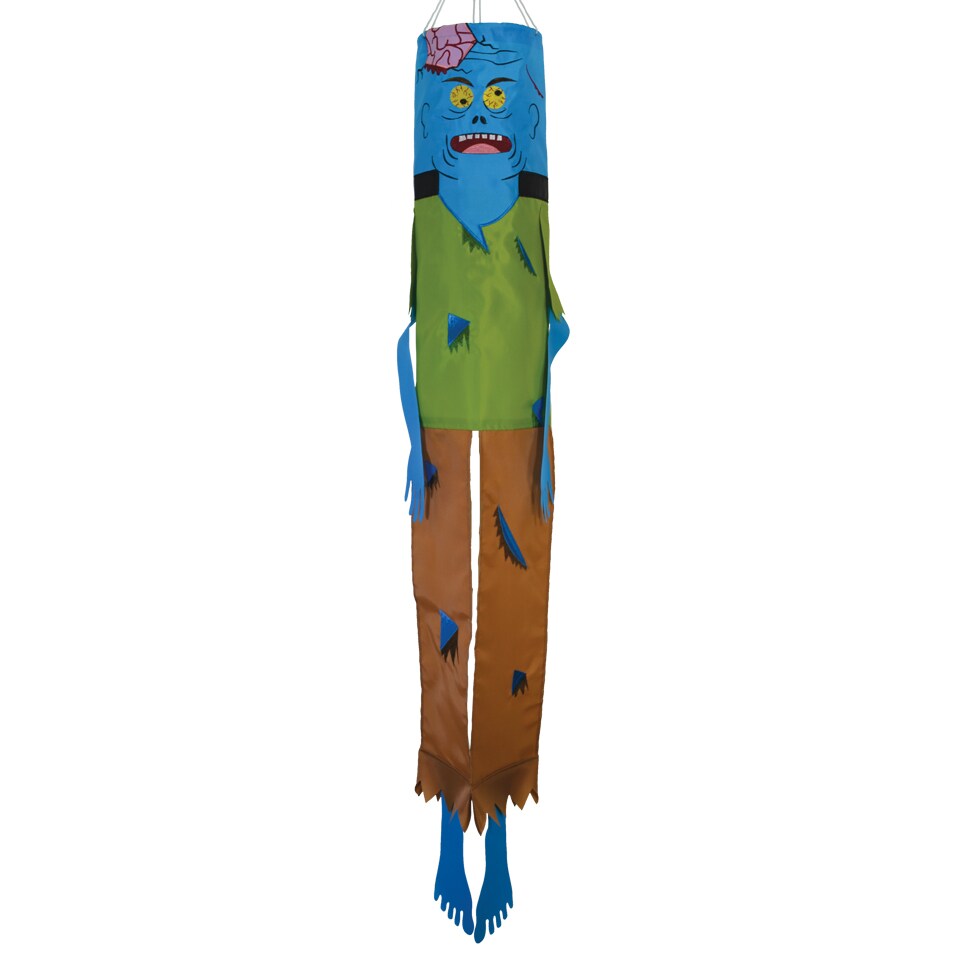 In the Breeze 5060 Zombie 40 Inch Breeze Buddy Windsock - Hanging Halloween Decoration - Outdoor Holiday D&#xE9;cor
