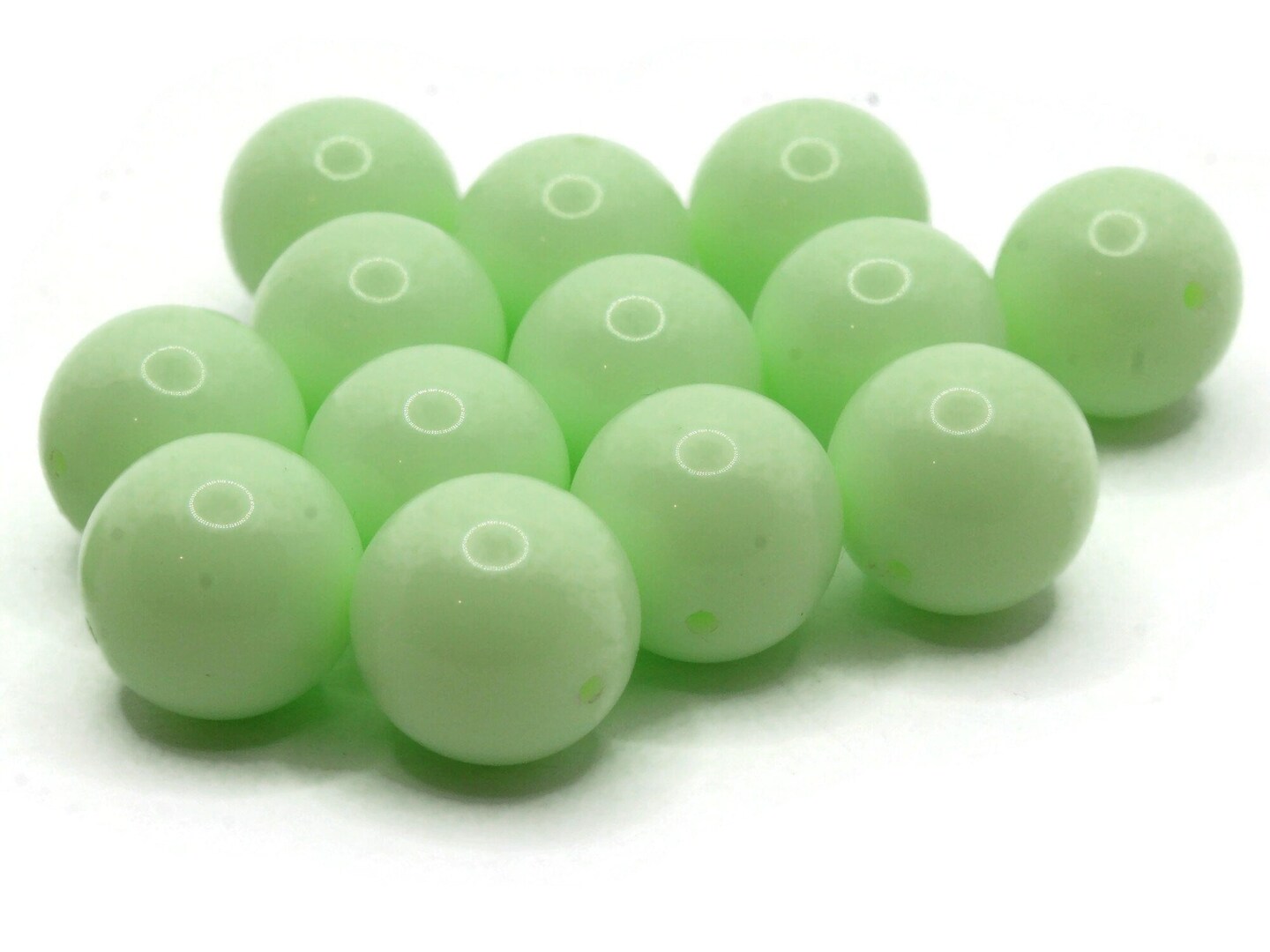 12 14mm Round Light Celadon Green Vintage Lucite Beads Michaels