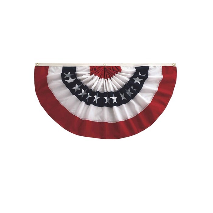 In the Breeze Pleated Fan Patriotic Bunting, 1.5&#x27; x 3&#x27;