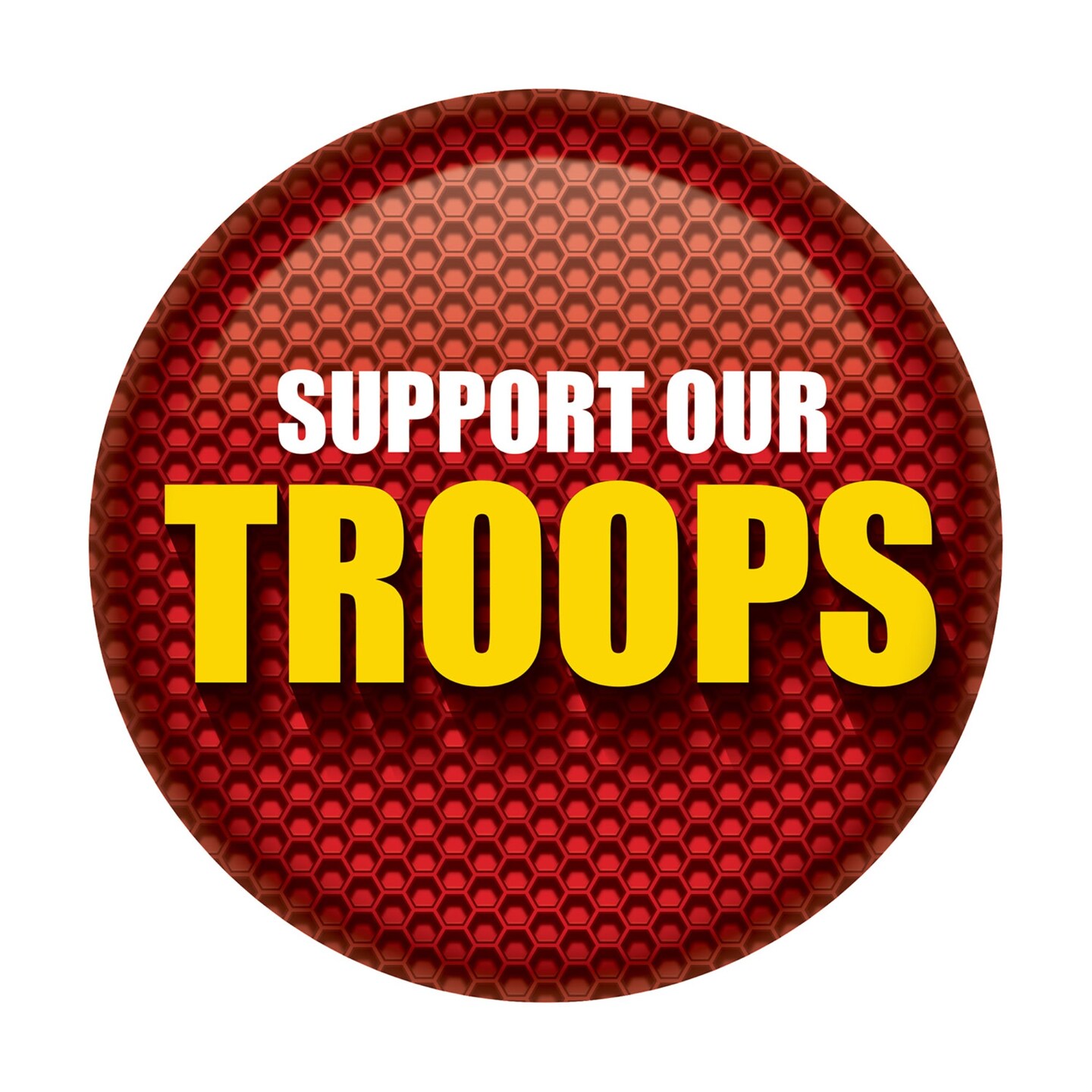 Support Our Troops Button, (Pack of 6)