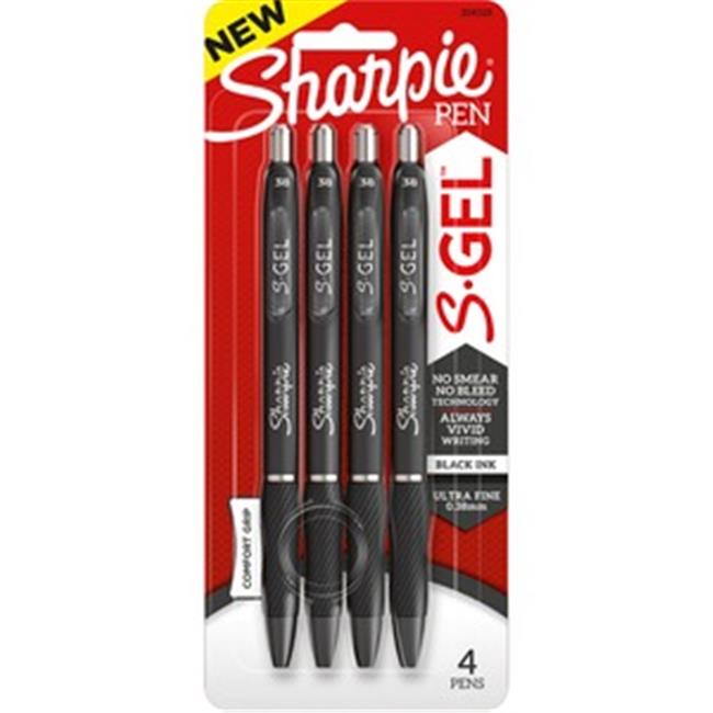Sharpie  0.38 mm S-Gel Pen, Black - 4 Count
