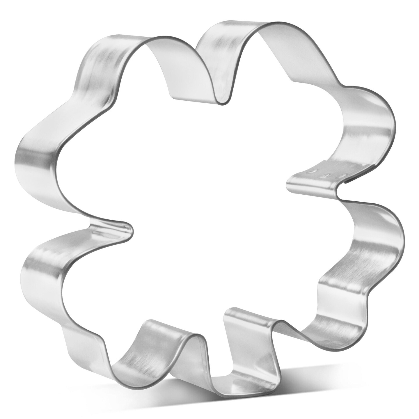 Big Four Leaf Clover Cookie Cutter 3.75 in, CookieCutter.com, Tin Plated Steel, Handmade in the USA