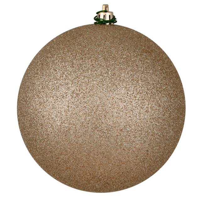 3 in. Glitter Clear Ball, Oat - 12 per Bag