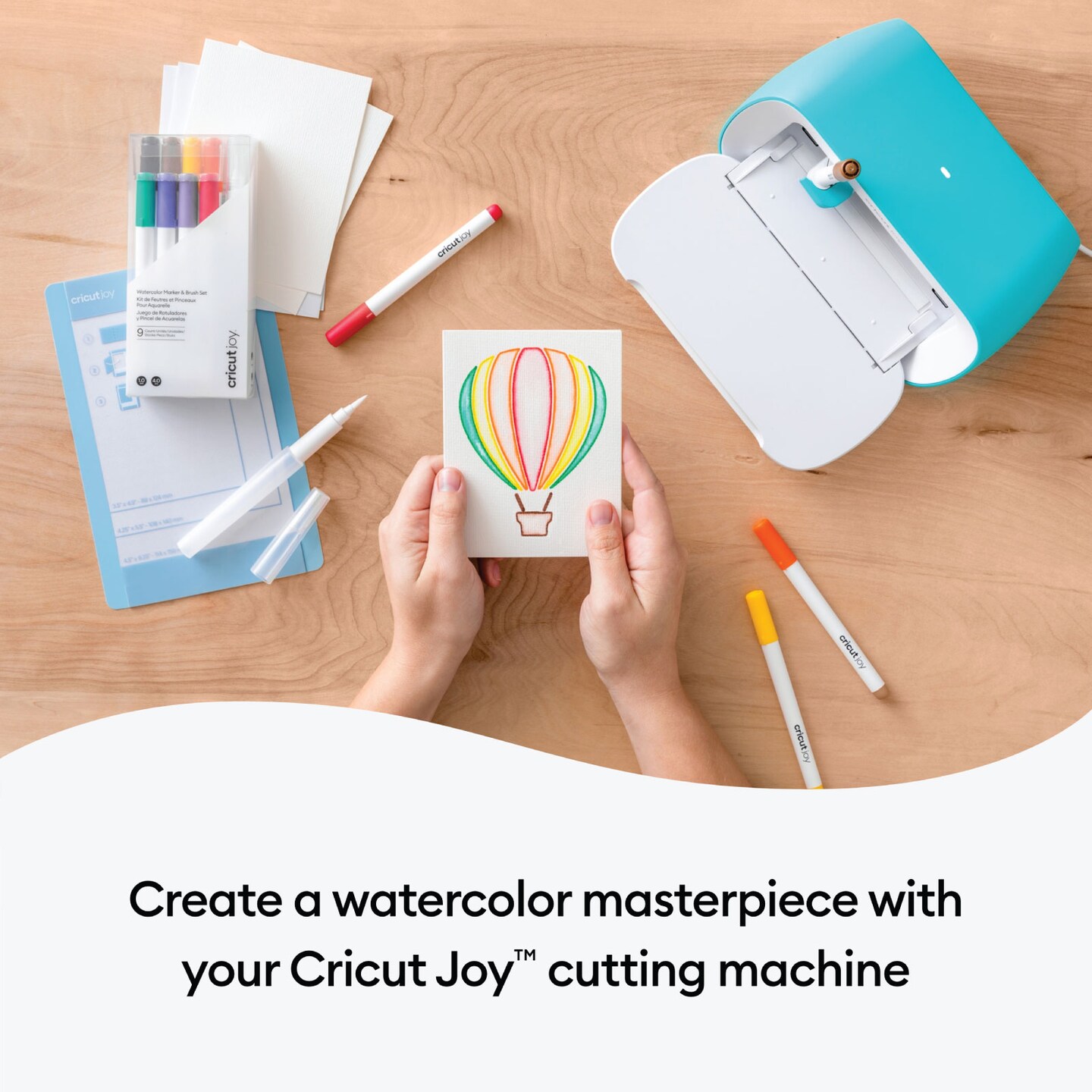 Cricut R20 Watercolor Cards (12 ct) with Joy Watercolor Markers Bundle