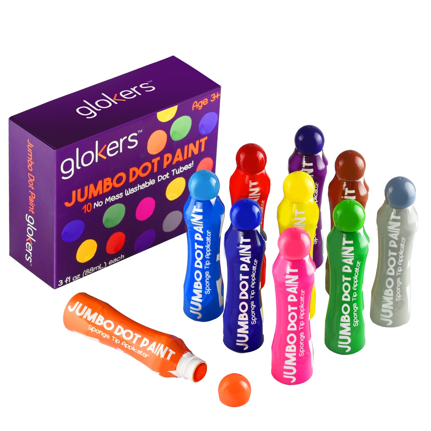 Dot Markers for Kids, Bingo Daubers - Washable - 10 Color Pack, by